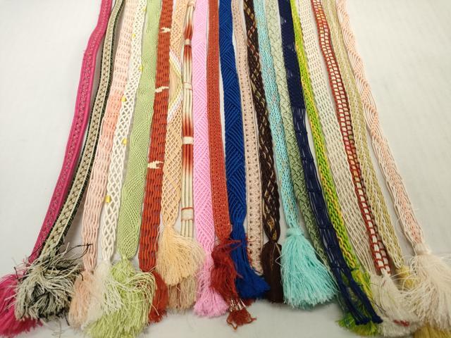 平和屋着物*夏物 和装小物 帯締め20本セット レース織 銀糸 逸品 DABH2498zzz