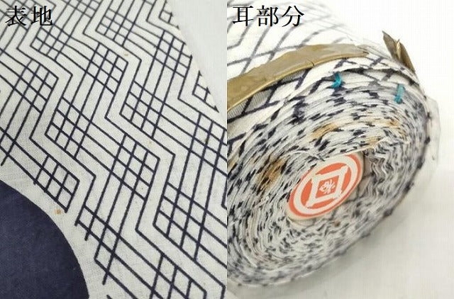 平和屋着物*夏物 浴衣 反物 着尺 地紙 歓 松坂屋扱い 綿 逸品 未使用 DABH2517zzz