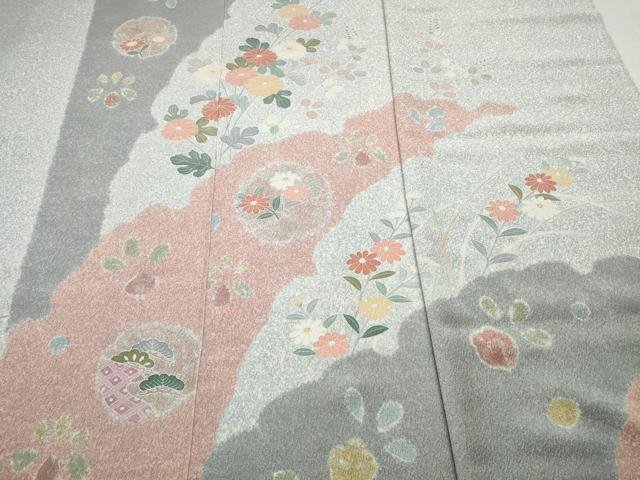 平和屋着物●付下げ 反物 着尺 雪輪花文 上代53万 逸品 未使用 DABH2584zzz