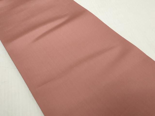 平和屋着物▼本場筑前博多織 名古屋帯 帯反物 ひとえ帯 桑茶色×蘇芳香色 大丸扱い 逸品 未使用 DABH2607zzz