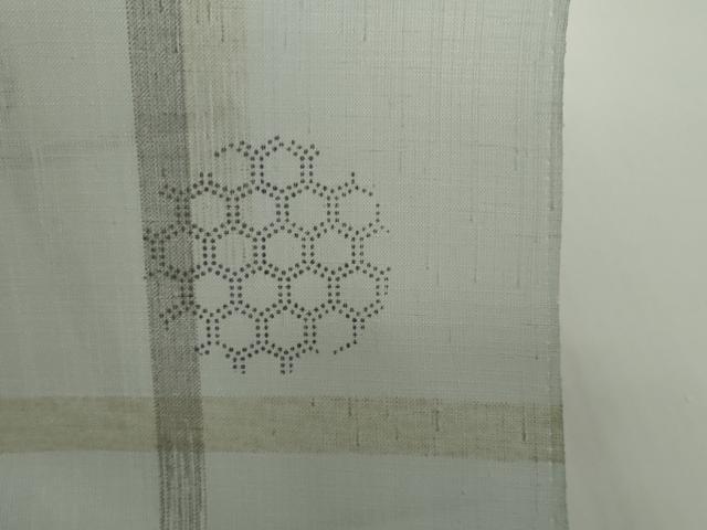 平和屋着物*夏物 服飾評論家 市田ひろみ 小紋 反物 着尺 雪輪花文 洗える着物 未使用 DABH2639zzz