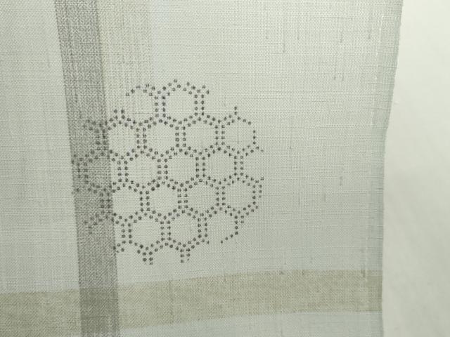 平和屋着物*夏物 服飾評論家 市田ひろみ 小紋 反物 着尺 雪輪花文 洗える着物 未使用 DABH2639zzz