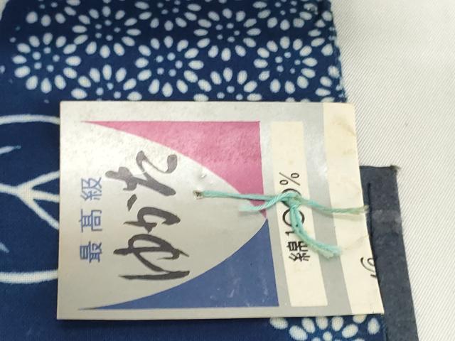 平和屋着物*夏物 浴衣 反物 着尺 注染 菊 コーマ生地使用 綿 逸品 未使用 DABH2659zzz