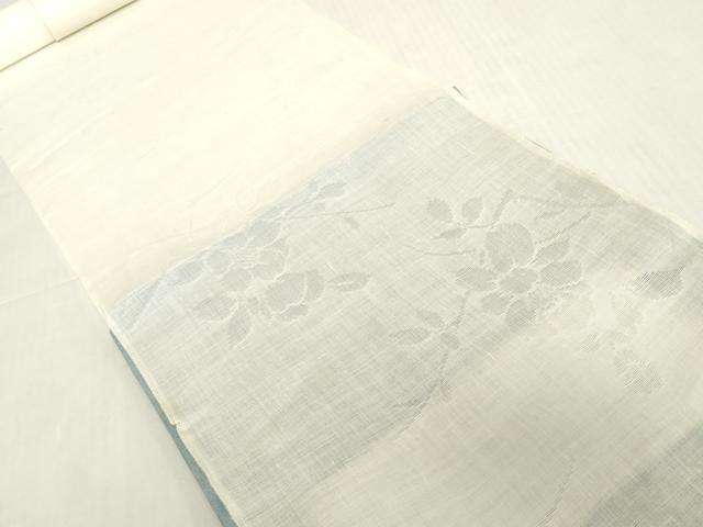 平和屋着物*夏物 長襦袢 反物 着尺 椿紋紗 生成り色 麻 逸品 未使用 DABH2681zzz