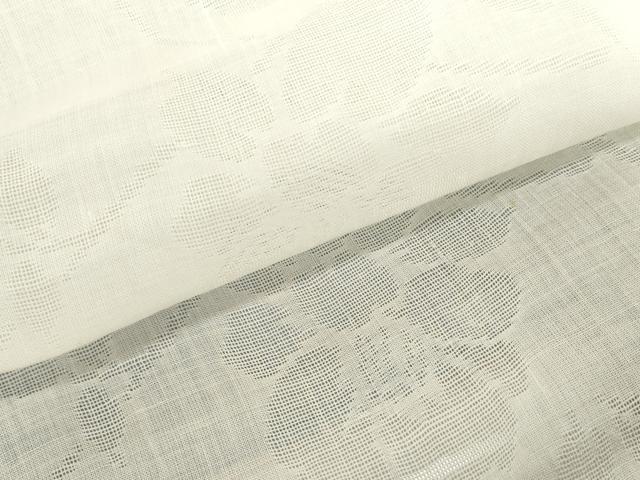 平和屋着物*夏物 長襦袢 反物 着尺 椿紋紗 生成り色 麻 逸品 未使用 DABH2681zzz