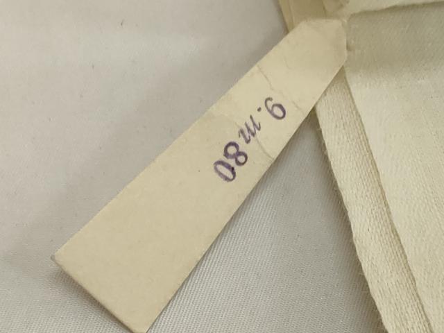 平和屋着物*夏物 長襦袢 反物 着尺 竜田川紋紗 生成り色 三越扱い 麻 逸品 未使用 DABH2697zzz