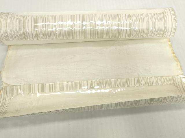 平和屋着物*夏物 長襦袢 反物 着尺 竜田川紋紗 生成り色 三越扱い 麻 逸品 未使用 DABH2697zzz