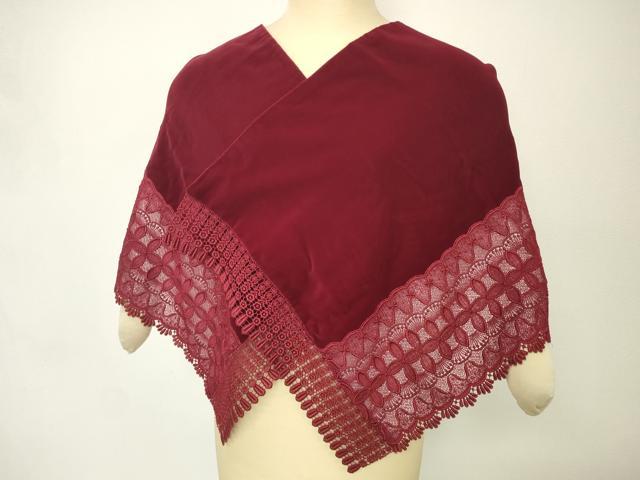 平和屋着物●和装小物 ショールまとめて5点 ベロア レース 花 逸品 DABH2732zzz
