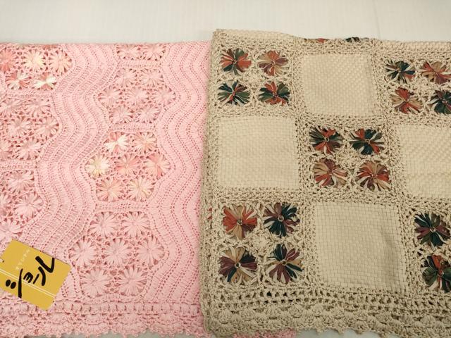 平和屋着物●和装小物 ショールまとめて5点 リボンヤーン 正絹 逸品 DABH2739zzz