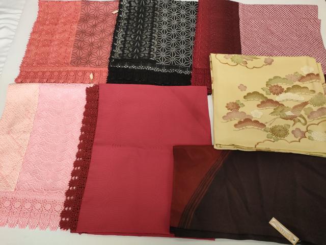平和屋着物▼和装小物 ショールまとめて7点 膝掛け 絞り レース 麻の葉 花鳥 未使用品あり 逸品 DABH2741zzz