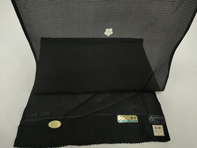 平和屋着物*夏物 黒紋付 黒反物 着尺 絽 逸品 未使用 DABH2777zzz