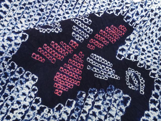 平和屋着物*夏物 有松鳴海絞り 浴衣 反物 着尺 花繋ぎ 綿 逸品 未使用 DABH2786zzz