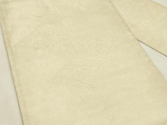 平和屋着物◎九寸名古屋帯 花菱文 銀糸 正絹 逸品 DABH2799qp