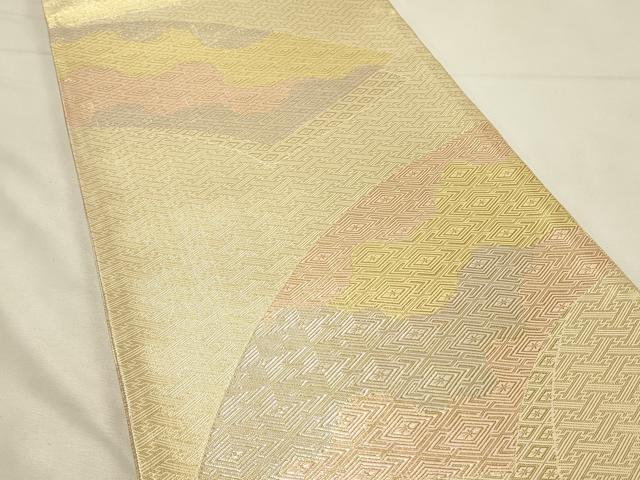 平和屋着物◎佐賀錦 全通柄袋帯 地紙霞文 金糸 上代38万 正絹 逸品 DABH2811qp