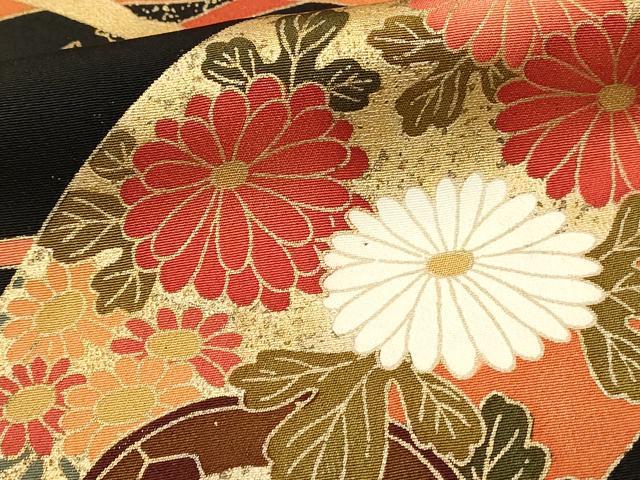 平和屋着物■豪華黒留袖 駒刺繍 地紙鳳凰花文 金彩 正絹 逸品 DABH2824qp