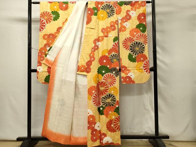 平和屋着物■豪華振袖 駒刺繍 菊尽くし 金彩 正絹 逸品 DABH2828qp