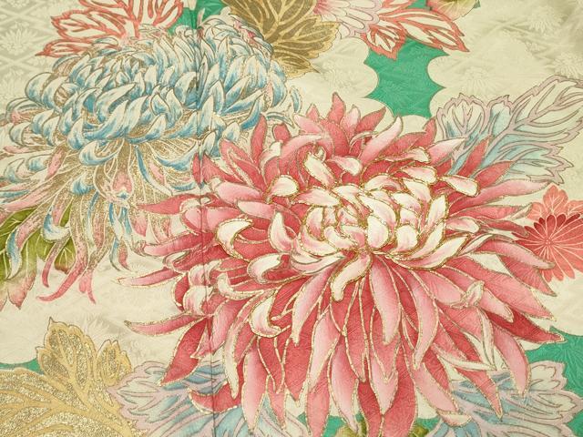 平和屋着物■豪華振袖 駒刺繍 雲取り花文 乱菊 金彩 正絹 逸品 DABH2831qp