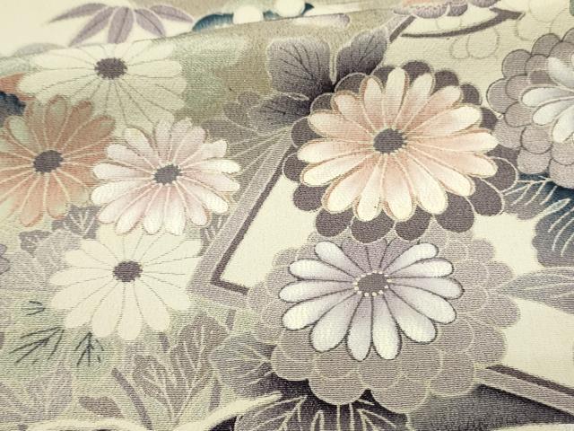 平和屋着物■豪華黒留袖 駒刺繍 尾長鳥花文 金糸 正絹 逸品 DABH2836qp