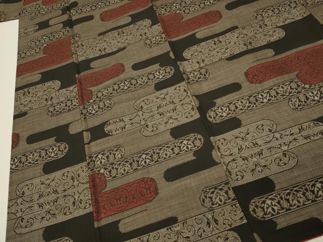平和屋着物■本場大島紬 9マルキ 霞花文 正絹 逸品 DABH2841qp