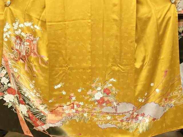 平和屋着物■豪華振袖 御所車花文 暈し染め 金彩 正絹 逸品 DABH2842qp
