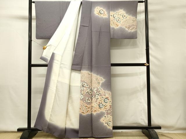 平和屋着物■訪問着 作家物 絞り 草花文 正絹 逸品 DABH2856qp