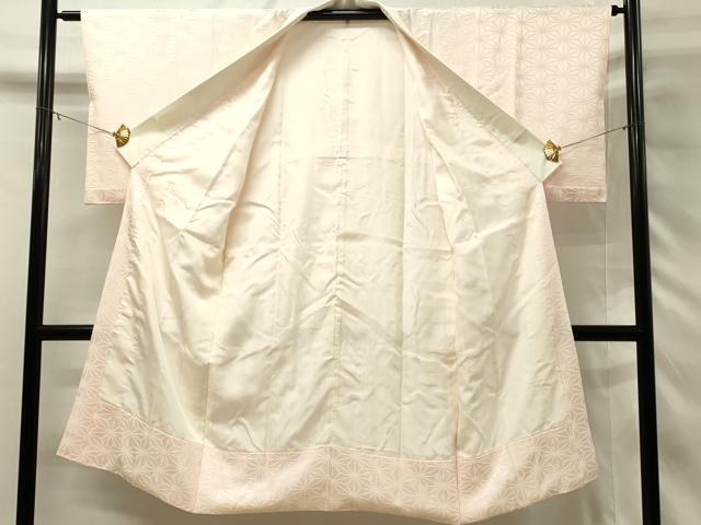平和屋着物■長襦袢 袷 麻の葉地紋 正絹 逸品 DABH2931qp
