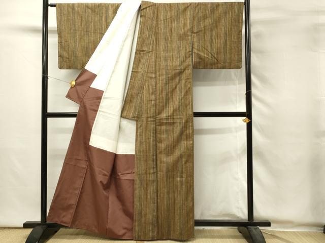 平和屋着物■上質な紬 間道 正絹 逸品 DABH2938qp