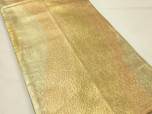 平和屋着物◎アンティーク 大正ロマン 六通柄袋帯 霞文 ANTIQUE倭文布 金糸 正絹 逸品 DABH2973qp