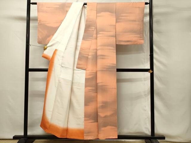 平和屋着物■上質な小紋 霞文 暈し染め 正絹 逸品 DABH3024qp