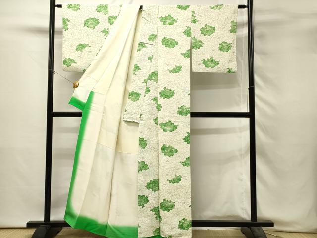 平和屋着物■上質な小紋 牡丹尽くし 金彩 正絹 逸品 DABH3037qp