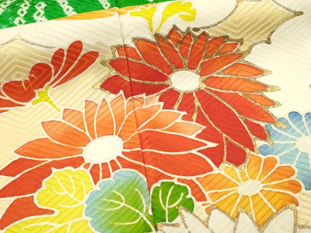 平和屋着物■豪華振袖 駒刺繍 絞り 松皮菱花松文 牡丹 金彩 正絹 逸品 DABH3053qp