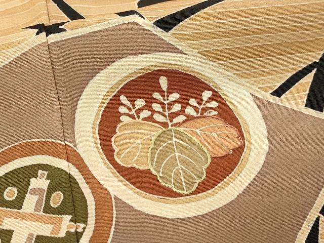 平和屋着物■豪華黒留袖 刺繍 雪輪花文 絵馬 正絹 逸品 DABH3057qp