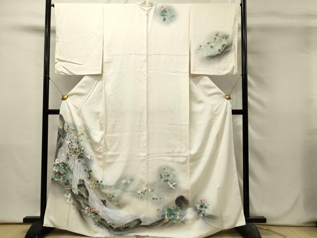 平和屋着物■訪問着 花鳥草花文 暈し染め 金彩 正絹 逸品 DABH3089qp