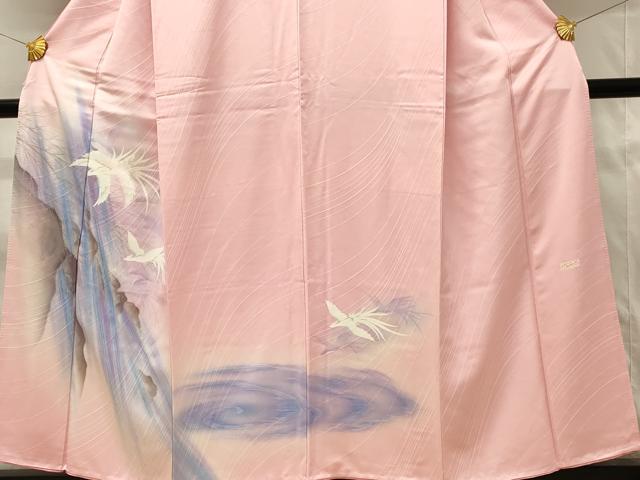 平和屋着物■フランソワーズ・モレシャン 訪問着 鳳凰 暈し染め 金銀彩 正絹 逸品 DABH3099qp