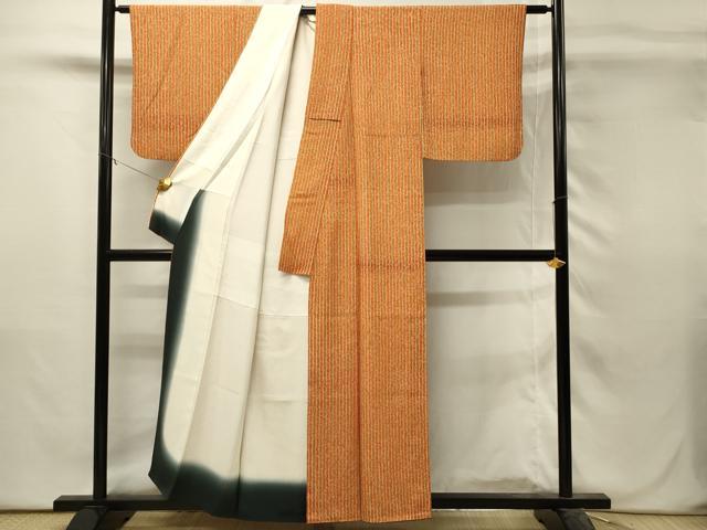 平和屋着物■上質な小紋 抽象間道 正絹 逸品 DABH3108qp