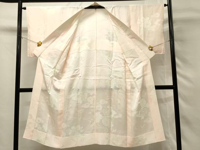 平和屋着物■長襦袢 無双仕立て 流水菊地紋 暈し染め 正絹 逸品 DABH3131qp