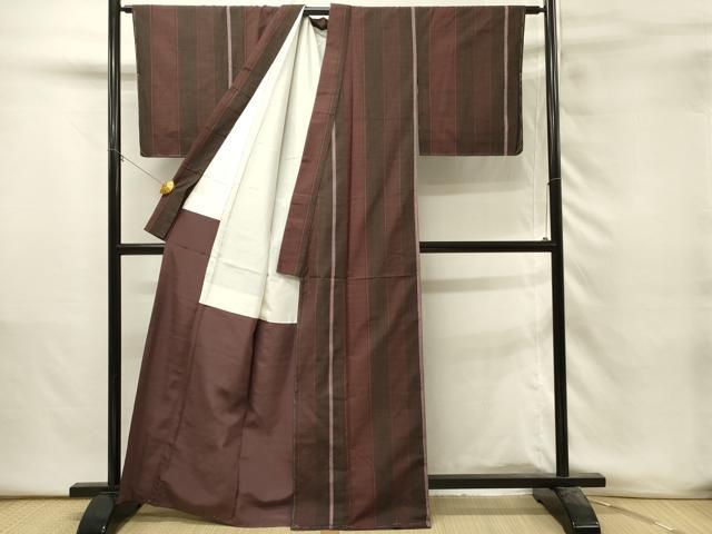 平和屋着物■上質な紬 80亀甲 亀甲間道 正絹 逸品 ¥qpDABH3141