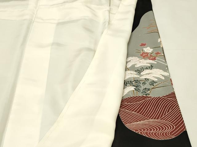 平和屋着物■豪華黒留袖 作家物 刺繍 飛鶴花文 暈し染め 金彩 正絹 逸品 DABH3165qp
