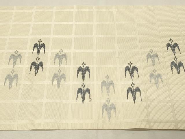 平和屋着物◎八寸名古屋帯 燕絣 正絹 逸品 DABH3224qp