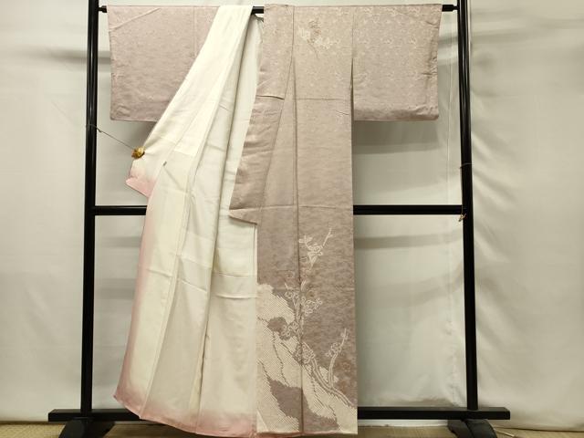 平和屋着物■訪問着 絞り 刺繍 枝花文 金彩 小田急百貨店扱い 正絹 逸品 DABH3254qp