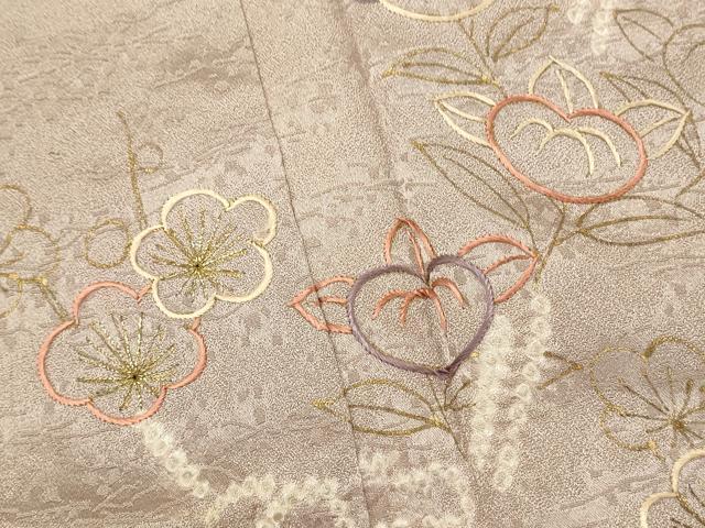 平和屋着物■訪問着 絞り 刺繍 枝花文 金彩 小田急百貨店扱い 正絹 逸品 DABH3254qp