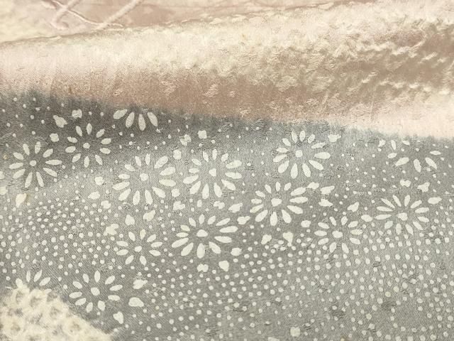 平和屋着物■訪問着 絞り 刺繍 流水花車文 正絹 逸品 DABH3294yqp