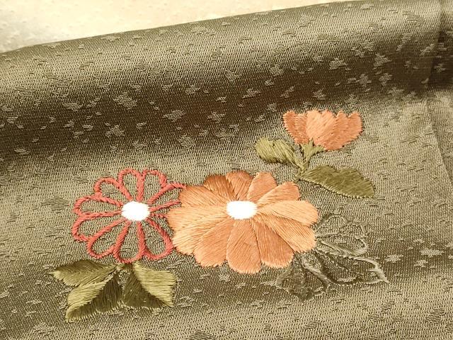 平和屋着物■訪問着 作家物 刺繍 結び紐花文 暈し染め 三越扱い ロング丈 正絹 逸品 DABH3459qp