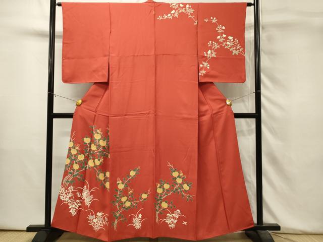 平和屋着物■訪問着 駒刺繍 枝花文 金彩 正絹 逸品 DABH3462qp