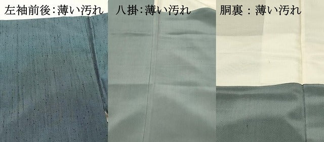 平和屋着物■上質な紬 霞文 御召御納戸色 正絹 逸品 DABH3470qp