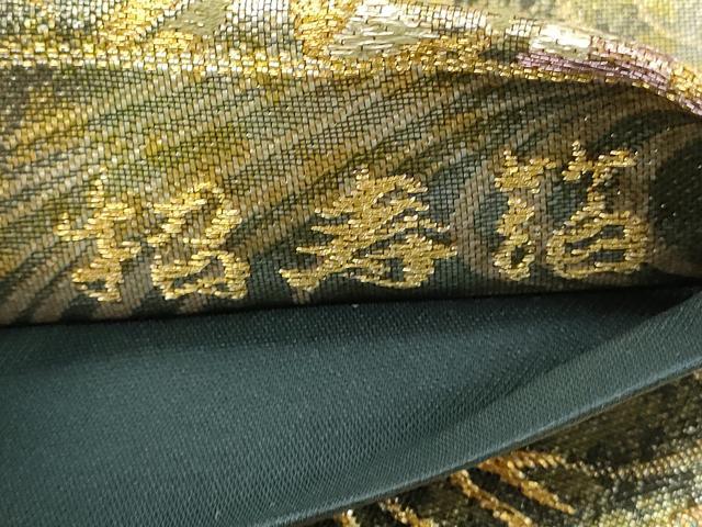平和屋着物◎六通柄袋帯 琳派秋草松紋 金銀糸 引箔 招寿箔 鈴乃屋扱い 正絹 逸品 DABH3513qp