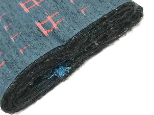平和屋着物▼紬 反物 着尺 絣文様 逸品 未使用 DABH3596zy