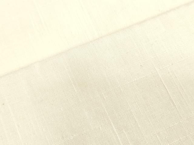 平和屋着物▼白生地 紬 反物 着尺 生成り色 証紙付き 逸品 未使用 DABH3599zy