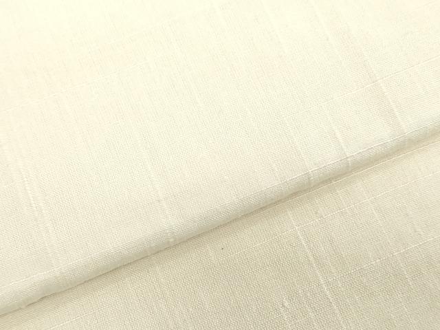平和屋着物▼白生地 紬 反物 着尺 生成り色 証紙付き 逸品 未使用 DABH3599zy