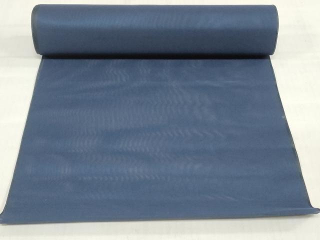 平和屋着物*夏物 色無地 反物 着尺 紗 留紺色 逸品 未使用 DABH3606zy
